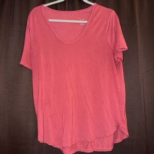 a new day Coral Short Sleeve V-Neck Tee